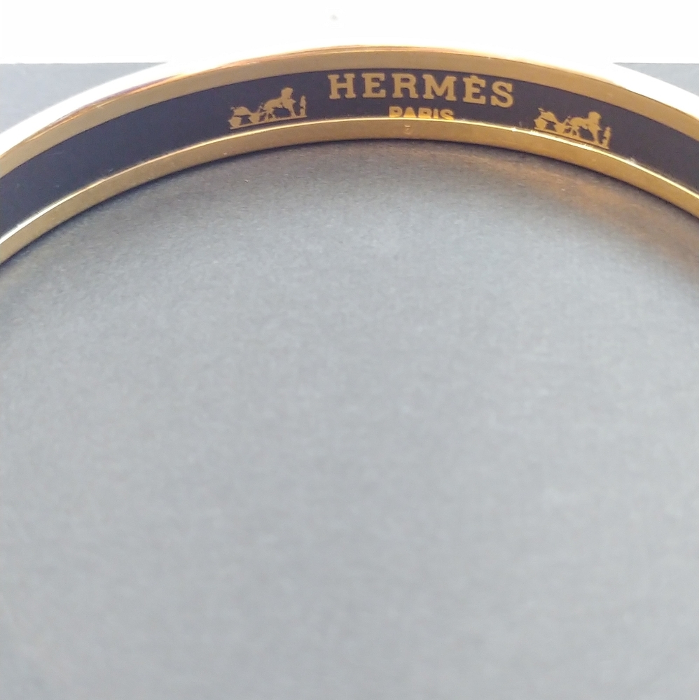 Hermes Gold Enamel Bracelet / NWOT - Picture 9 of 13